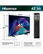 Hisense 43A6STUK 43inch 4K Ultra HD Ai Smart TV - Black