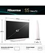 Hisense 43S5QTUK 43inchDeco Hi-QLED Ultra HD AI Smart TV - White