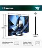 Hisense 75U7STUK 75inch Mini LED 144Hz 4K Ultra HD AI Smart TV - Charcoal Grey