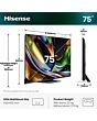 Hisense 75UR8STUK 75inch Rgb Miniled 180Hz 4K Ultra HD Ai Smart TV - Charcoal Grey