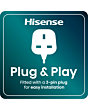 Hisense BI622AXPGUK Built In Electric Oven 59.5cm Black Steel