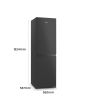 Hisense RB327N4BBE 55cm 50/50 Total No Frost Fridge Freezer - Black Steel