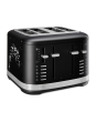 KitchenAid 5KMT4109BBM Manual Control 4 Slot Toaster, Matt Black
