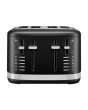 KitchenAid 5KMT4109BBM Manual Control 4 Slot Toaster, Matt Black