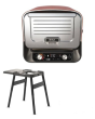 Ninja OO101UKKIT 307OO101UKSTANDKIT Woodfire Electric Outdoor Oven with BBQ Stand - Terracotta/Steel