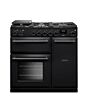 Rangemaster AURA90DFP/19276 90cm Dual Fuel Range Cooker - Charcoal Black with Onyx trim