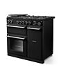 Rangemaster AURA90DFP/19276 90cm Dual Fuel Range Cooker - Charcoal Black with Onyx trim