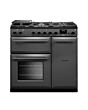 Rangemaster AURA90DFP/19277 Duel Fuel Range Cooker - Slate with Onyx trim