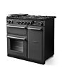 Rangemaster AURA90DFP/19277 Duel Fuel Range Cooker - Slate with Onyx trim