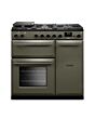 Rangemaster AURA90DFP/19281 90 Dual Fuel Range Cooker - River Bed with Onyx trim