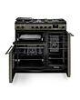 Rangemaster AURA90DFP/19281 90 Dual Fuel Range Cooker - River Bed with Onyx trim