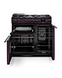 Rangemaster AURA90DFP/19282 90 Dual Fuel Range Cooker - Plum with Onyx trim