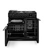 Rangemaster AURA90DFP/19324 90cm Dual Fuel Range Cooker - Charcoal Black with Brushed Nickel trim