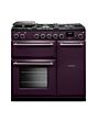 Rangemaster AURA90DFP/19330 90cm Dual Fuel Range Cooker - Plum with Brushed Nickel trim