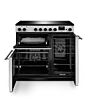 Rangemaster AURA90EIP/19283 Aura 90 Induction Range Cooker - White with Onyx trim
