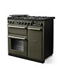 Rangemaster AURA90EIP/19289 90cm Induction Range Cooker - River Bed with Onyx trim