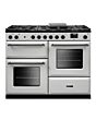 Rangemaster AURO110DF/19307 Aura 110cm Dual Fuel Range Cooker - White with Onyx trim