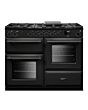Rangemaster AURO110DF/19308 110cm Dual Fuel Range Cooker - Charcoal Black with Onyx trim