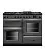 Rangemaster AURO110DF/19309 110cm Dual Fuel Range Cooker - Slate with Onyx trim