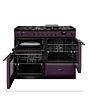 Rangemaster AURO110DF/19314 110cm Dual Fuel Range Cooker - Plum with Onyx trim
