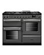 Rangemaster AURO110DF/19357 110cm Dual Fuel Range Cooker - Slate with Brushed Nickel trim