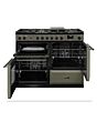 Rangemaster AURO110DF/19361 110cm Dual Fuel Range Cooker - River Bed with Brushed Nickel trim