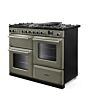 Rangemaster AURO110DF/19361 110cm Dual Fuel Range Cooker - River Bed with Brushed Nickel trim
