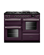 AURO110DF 110cm Rangemaster Dual Fuel Cooker Plum Finish