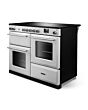 Rangemaster AURO110EI/19363 110cm Induction Range Cooker - White with Brushed Nickel trim