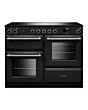 Rangemaster AURO110EI/19364 110cm Induction Range Cooker - Charcoal Black with Brushed Nickel trim