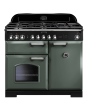 Rangemaster CDL100DFFMG/C CLASSIC DELUXE 100cm Dual Fuel Cooker, Mineral Green