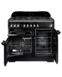 Rangemaster CDL100DFFMG/C CLASSIC DELUXE 100cm Dual Fuel Cooker, Mineral Green