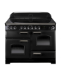 Rangemaster CDL110ECBL/BC CLASSIC DELUXE 110cm Ceramic Range Cooker, Black/Chrome