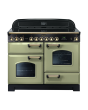Rangemaster 114590 (CDL110ECOG/B) CLASSIC DELUXE 110cm Ceramic Range Cooker, Olive Green