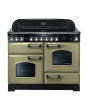 Rangemaster 100940 (CDL110ECOG/C) CLASSIC DELUXE 110cm Ceramic Range Cooker, Olive Green