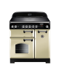Rangemaster CLA90ECCR/C (117430) CLASSIC 90cm Ceramic Range Cooker, Cream - Chrome Trim