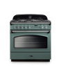 Rangemaster CLAS90FXDFFMG/C Classic FX 90cm Dual Fuel Cooker, M Green, Chrome Trim