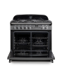 Rangemaster CLAS90FXDFFMG/C Classic FX 90cm Dual Fuel Cooker, M Green, Chrome Trim