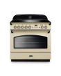 Rangemaster CLAS90FXEICR/B Classic FX 90cm Induction Cooker, Cream, Brass