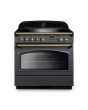 Rangemaster CLAS90FXEISL/B Classic FX 90cm Induction Cooker, Slate, Brass