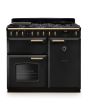 Rangemaster CLDL100DFPCBL/AB1 Classic Deluxe 100cm Dual Fuel Charcoal Black/Antique Brass