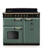 Rangemaster CLDL100EIPMGR/AB1 Classic Deluxe 100cm Induction Mineral Green/Antique Brass