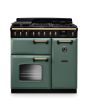 Rangemaster CLDL90DFPMGR/AB1 Classic Deluxe 90cm Dual Fuel Mineral Green/Antique Brass