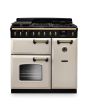 Rangemaster CLDL90DFPPCR/AB1 Classic Deluxe 90cm Dual Fuel Pale Cream/Antique Brass