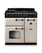 Rangemaster CLDL90DFPPCR/CM1 Classic Deluxe 90cm Dual Fuel Pale Cream/Chrome