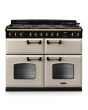 Rangemaster CLDLB110DFPPCR/AB1 Classic Deluxe 110cm BC Dual Fuel Pale Cream/Antique Brass