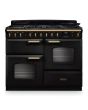 Rangemaster CLDLO110DFPCBL/AB1 Classic Deluxe 110cm OC Dual Fuel Charcoal Black/Antique Brass
