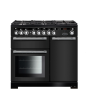 Rangemaster EDL100DFFCB/C Encore Deluxe 100cm Dual Fuel Cooker, Charcoal Black