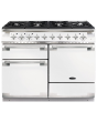 Rangemaster ELS110DFFWH Elise 110cm Dual Fuel Range Cooker, White/Chrome