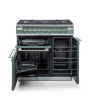 Rangemaster ELS90DFFCB/ Elise 90 Dual Fuel Cooker, Charcoal Black, Brushed Nickel